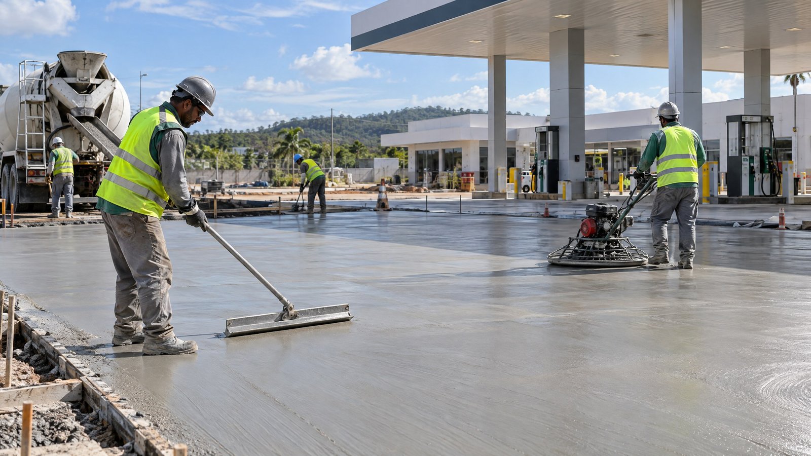 Imagem ilustrativa de piso de concreto em área de circulação